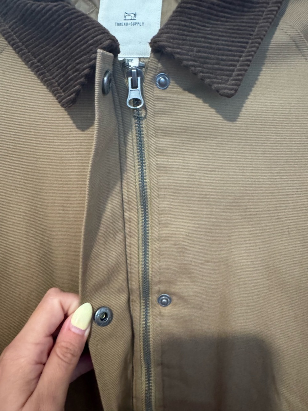 Thread and Supply Brown Canvas Barn Jacket Quilted - Picture 4 of 7
